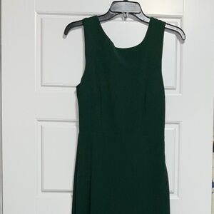Dark Green Backless Gown